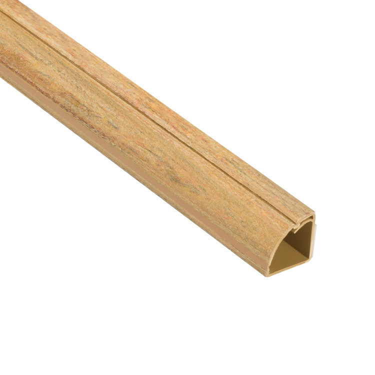 D-Line 7/8" Quarter-Round Self Adhesive PVC Raceway 6.5' | Wood-Effect