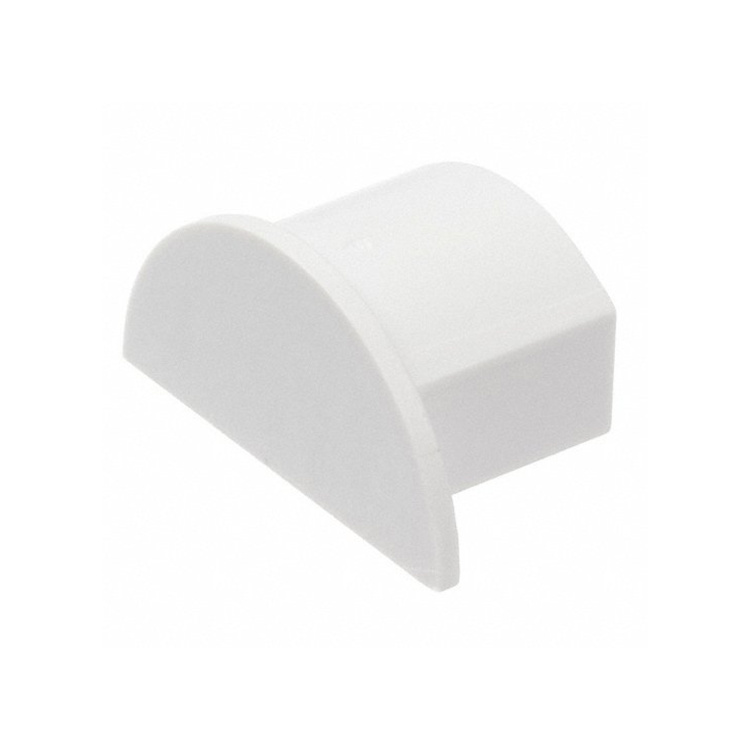 D-Line 3/4" Micro+ PVC Smooth-Fit End Cap White | 5 Pack