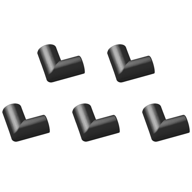 D-Line Black Mini PVC Raceway Clip-Over Elbow | 2 Pack