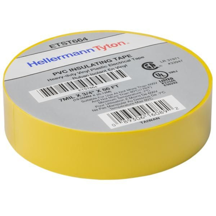 HellermannTyton 3/4" Electrical Tape 7mil Roll | Yellow