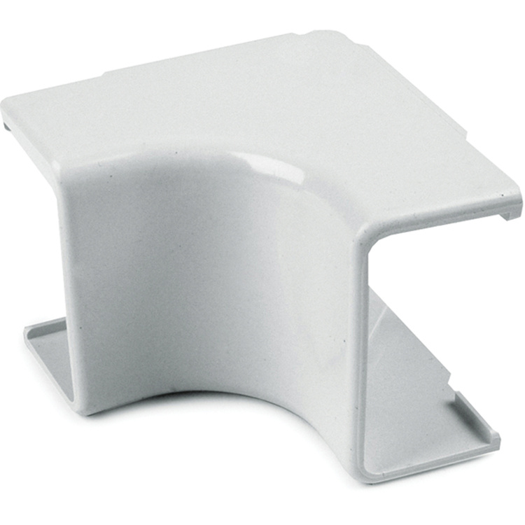 HellermannTyton 3/4" Internal Corner Cover 1" Bend Radius Pvc Fog White 10 Pack