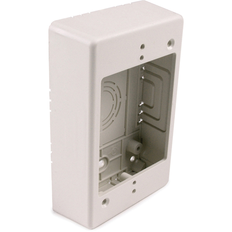 Hellermanntyton 1-1/4" Deep Single Gang Junction Box PVC | Fog White