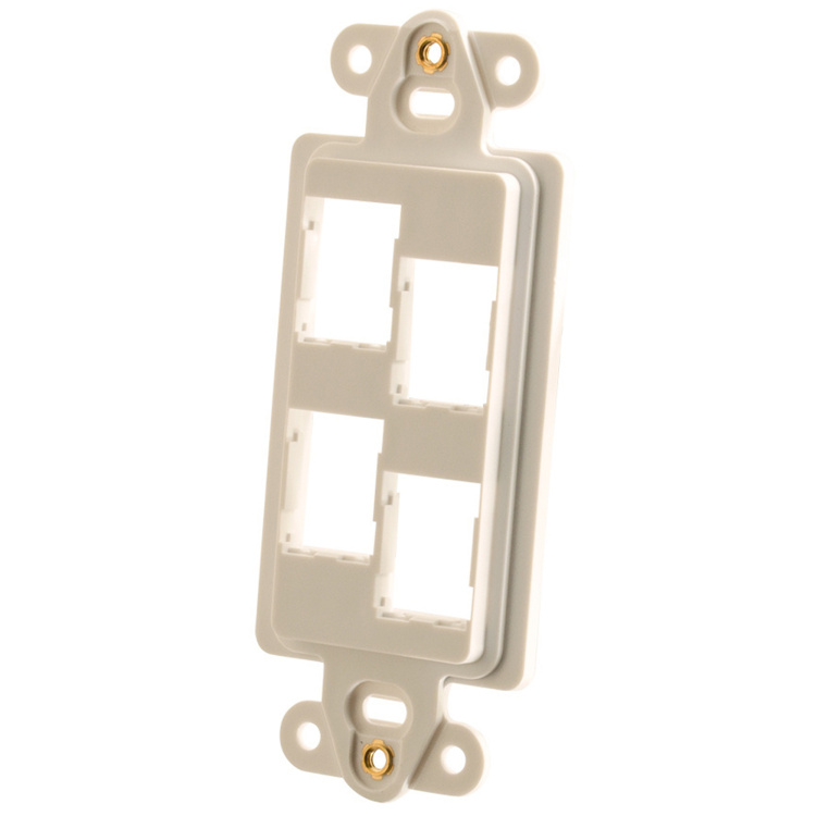 Ortronics 4 Port Decora Style Insert | Fog White