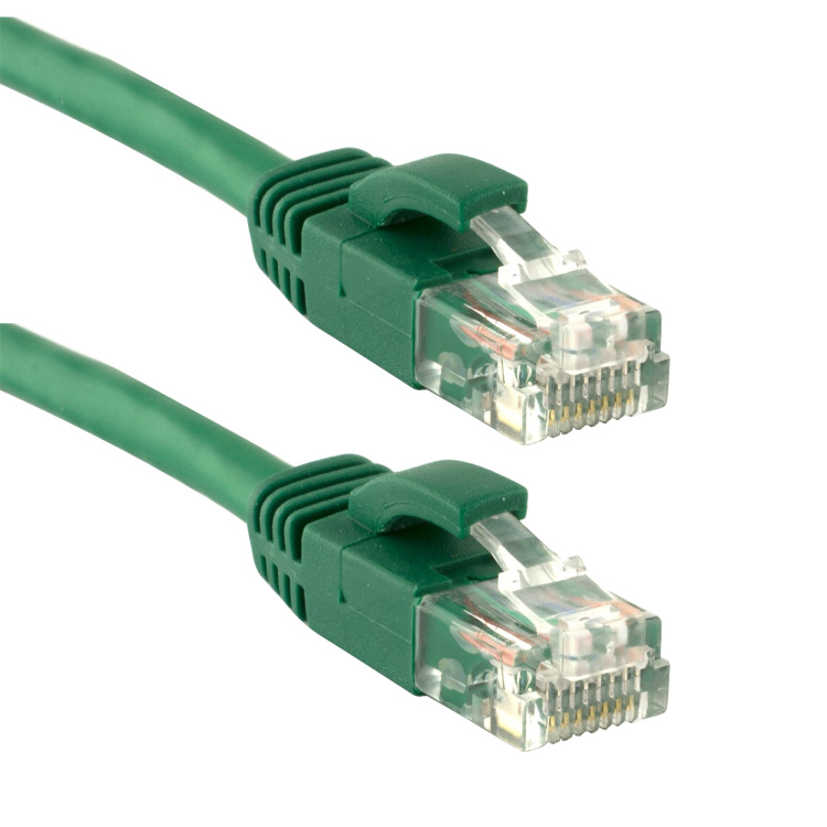 Ortronics 1' Cat6 Patch Cables With Boots | Green