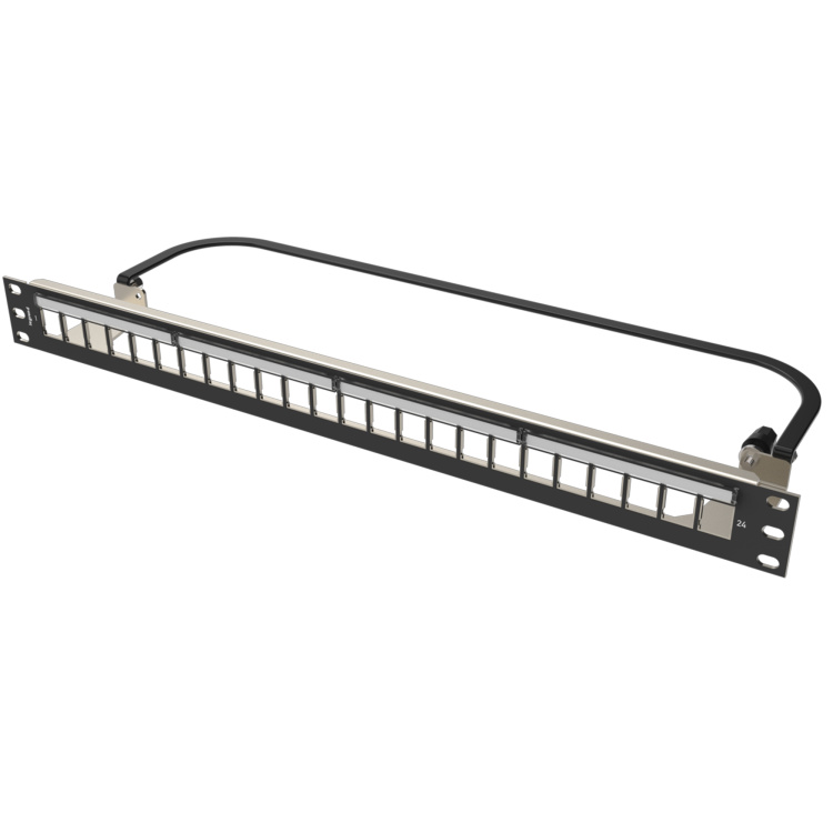 Ortronics 24 Port 1U Shielded Unloaded Patch Panel