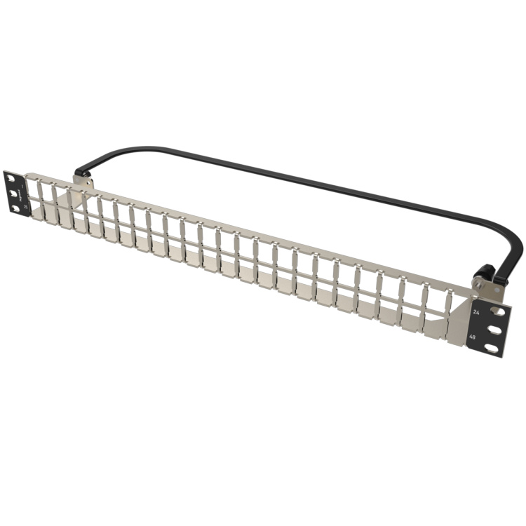 Ortronics 48 Port 1U Shielded Unloaded Patch Panel