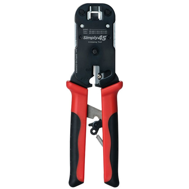 Simply45 Pass-Through RJ45 Crimp Tool for Unshielded MOD Plugs