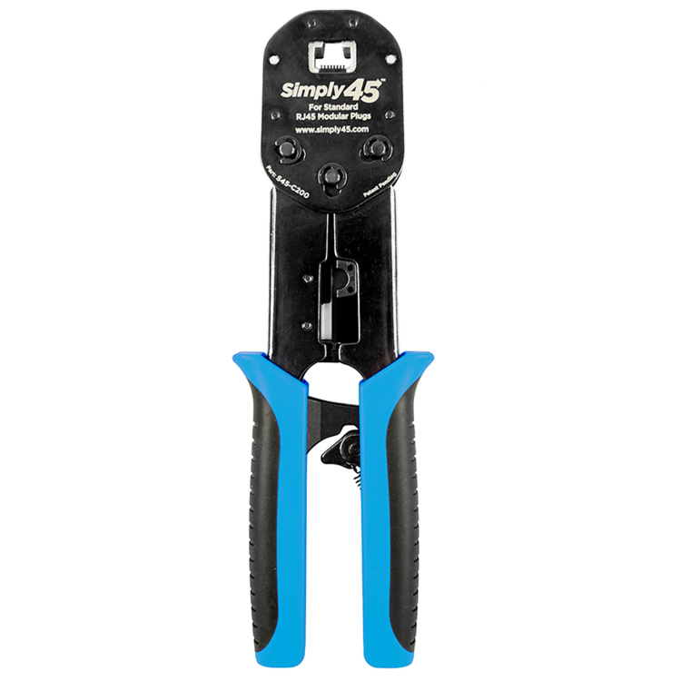 Simply45 Universal RJ45 Crimp Tool for Unshielded & Internal Ground Shielded Plugs