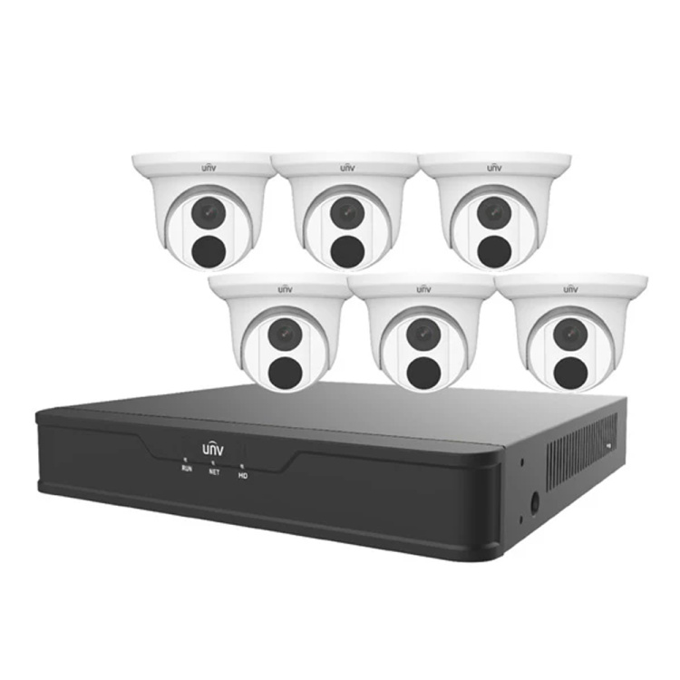 Uniview 8 Channel (6x Cameras) 4MP IP Camera Kit | 2TB HDD