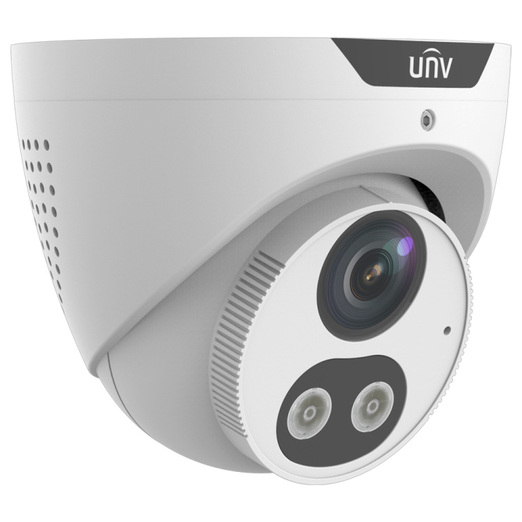 Uniview 8mp HD Intelligent Light And Audible Warning 2.8mm Fixed Turret Tri-guard