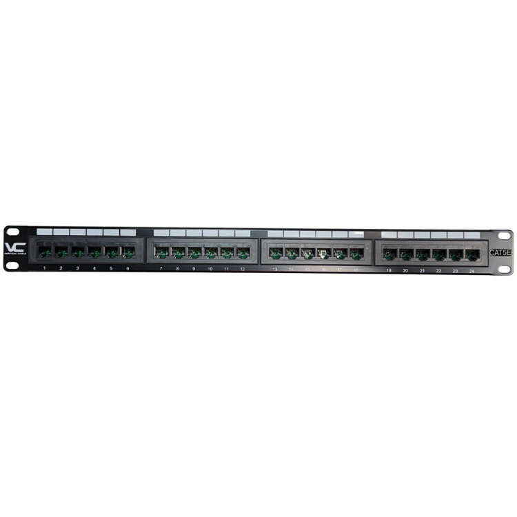 Vertical Cable 24 Port Cat5E 1U Patch Panel