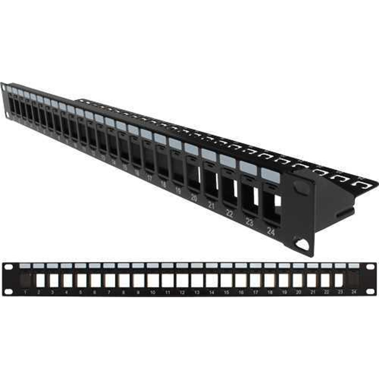 Vertical Cable 24 Port Unloaded 2U Wide Load Patch Panel