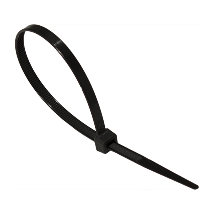 Vertical Cable 12" Black Standard Cable Ties with 50lb Tensile | 100 Pack