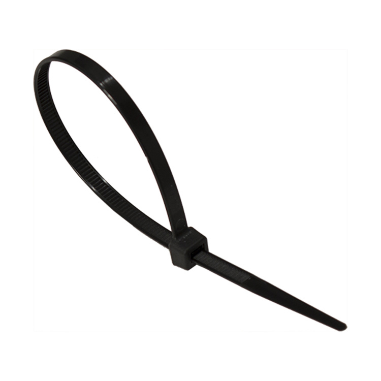 Vertical Cable 8" Standard Black Cable Ties with 50lb Tensile | 100 Pack