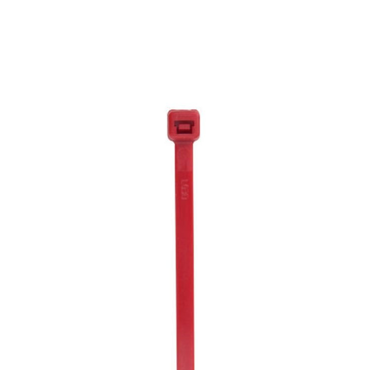 Vertical Cable 8" Red CMP (Plenum) Cable Ties with 50lb Tensile | 100 Pack