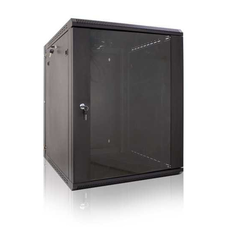 Vertical Cable 15U Wall Mount Network Server Cabinet with Swing Door | 24" Depth