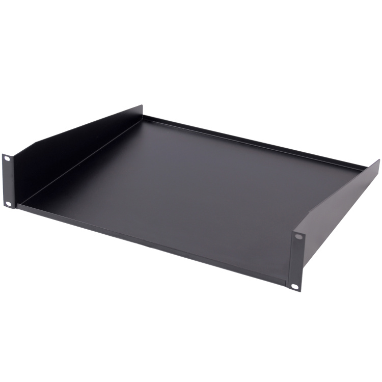 Vertical Cable 2U Solid Shelf | 16" Depth