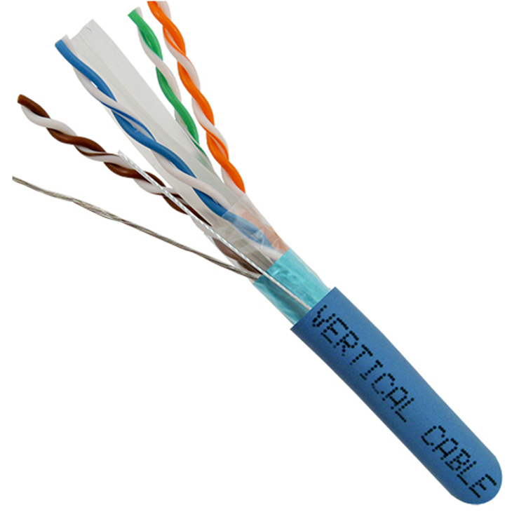 Vertical Cable 1000ft Cat6 Shielded CMR (Riser) | Blue