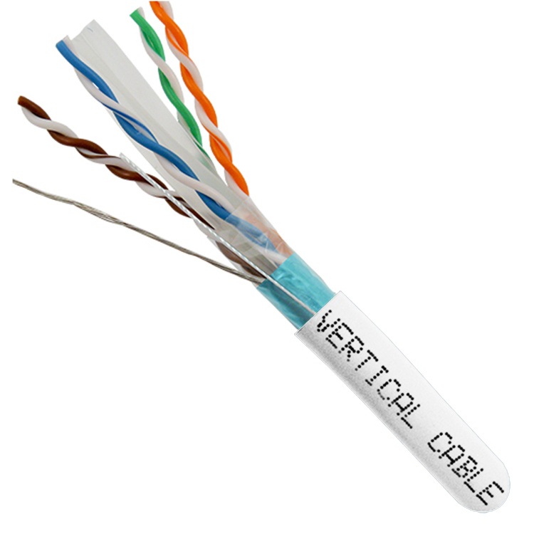 Vertical Cable 1000ft Cat6 Shielded CMR (Riser) | White