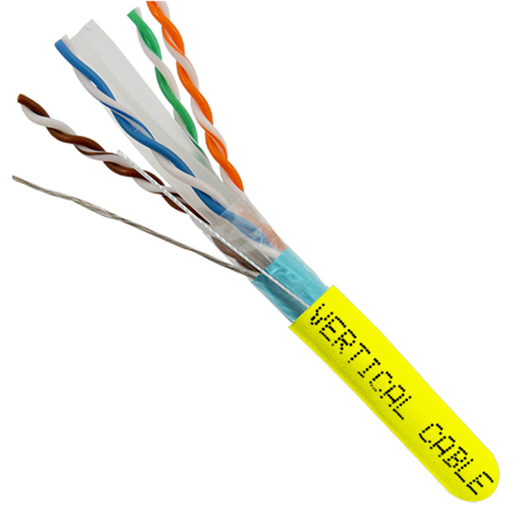 Vertical Cable 1000ft Cat6a Shielded CMR (Riser) | Yellow