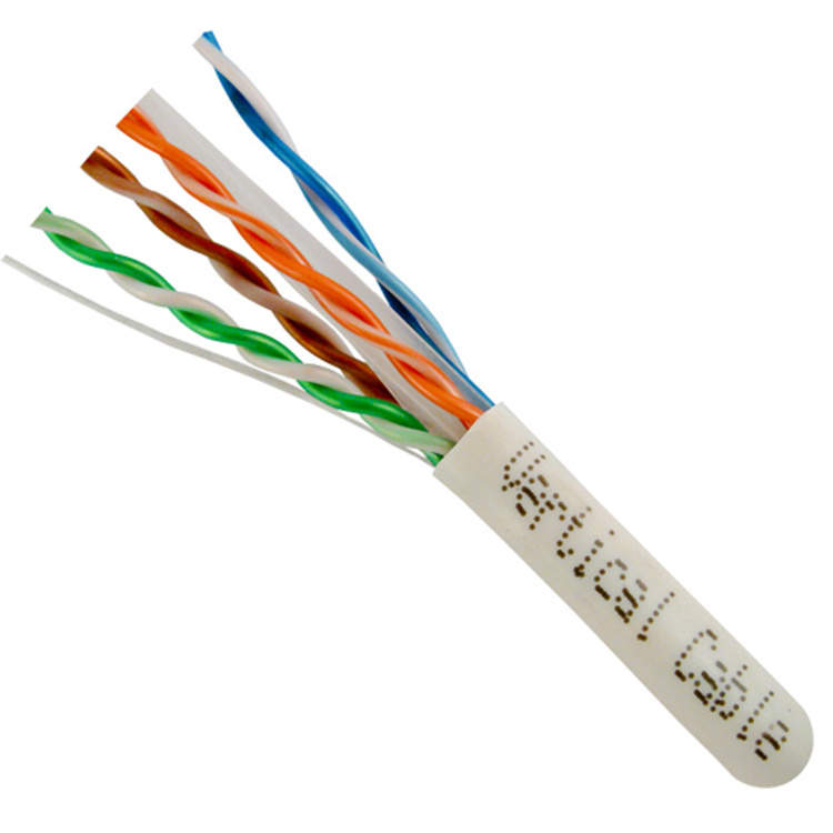 Vertical Cable 1000ft Cat6A Non-Shielded CMR (Riser) | White