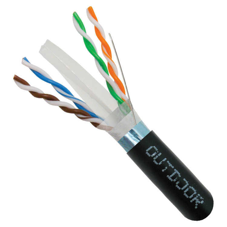 Vertical Cable 1000ft Cat6 Shielded UV Rated (Direct Burial) Extreme Temp