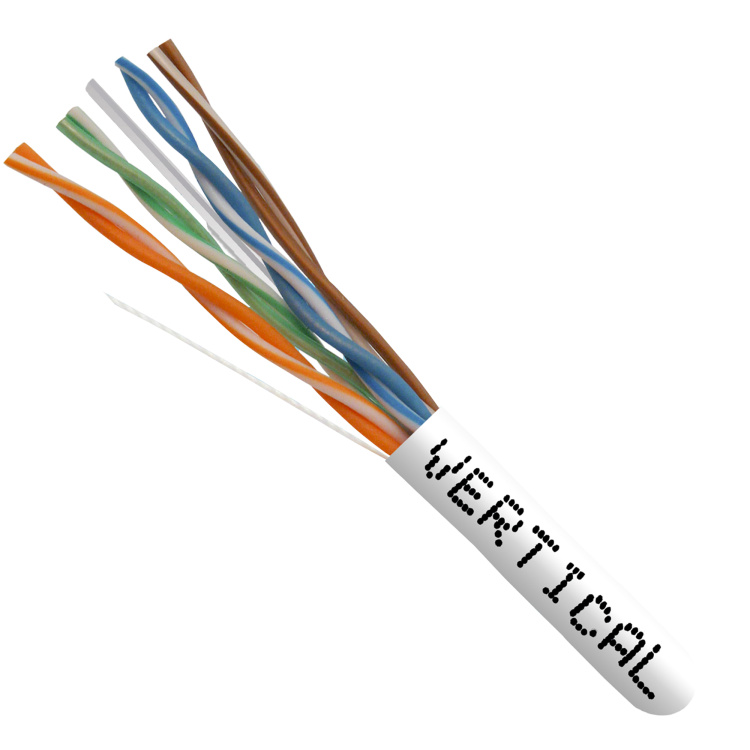 Vertical Cable 1000ft Cat6 Non-Shielded CMP (Plenum) | White