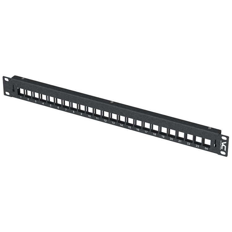 Vertical Cable 24 Port High-Density 1U Blank Keystone Patch Panel (No Label Holders)