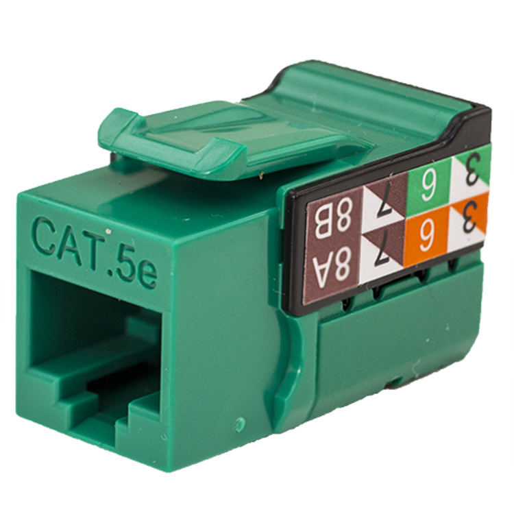 Vertical Cable Cat5E VMAX Keystone Jack Contractor 25 Pack | Green