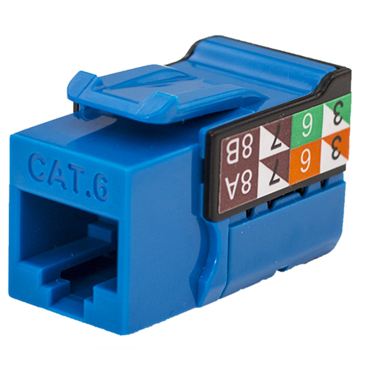 Vertical Cable Cat6 VMAX Keystone Jack | Blue