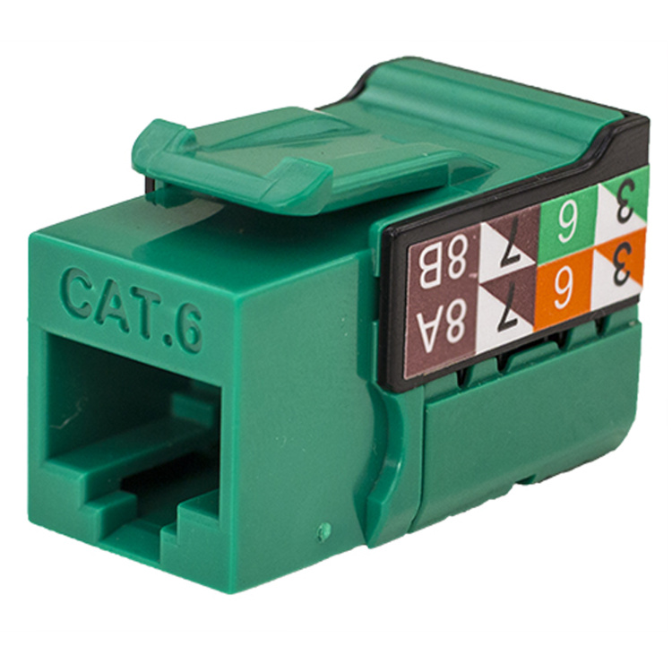 Vertical Cable Cat6 VMAX Keystone Jack | Green