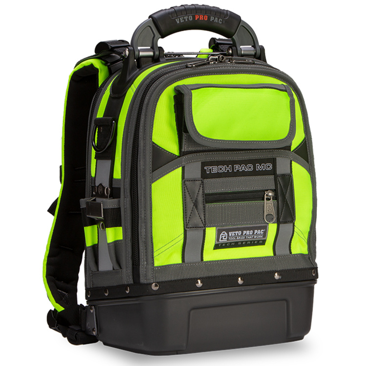 VETO Pro Pac Tech Pac MC Hi-Viz Small Backpack Tool Bag | Yellow