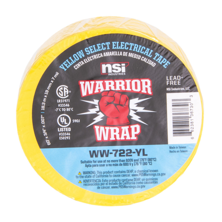 Warrior Wrap Electrical Tape | Yellow