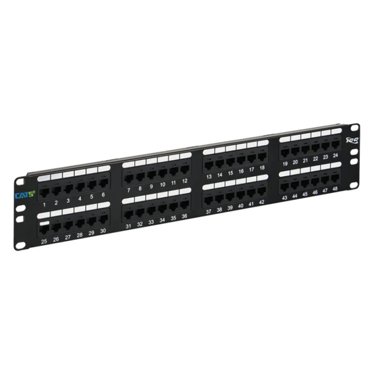 ICC 48 Port Cat5e Loaded Patch Panel Universal Wiring