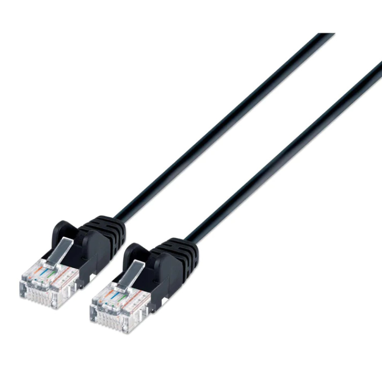 Intellinet 25' Cat5e Patch Cable Black No Boots