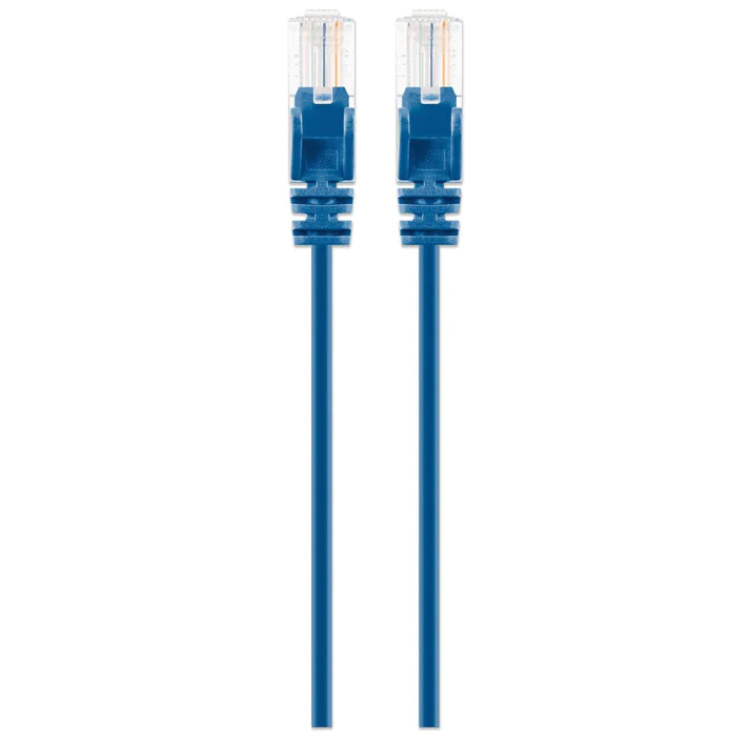 Intellinet 3' Cat6 Patch Cable Blue No Boots