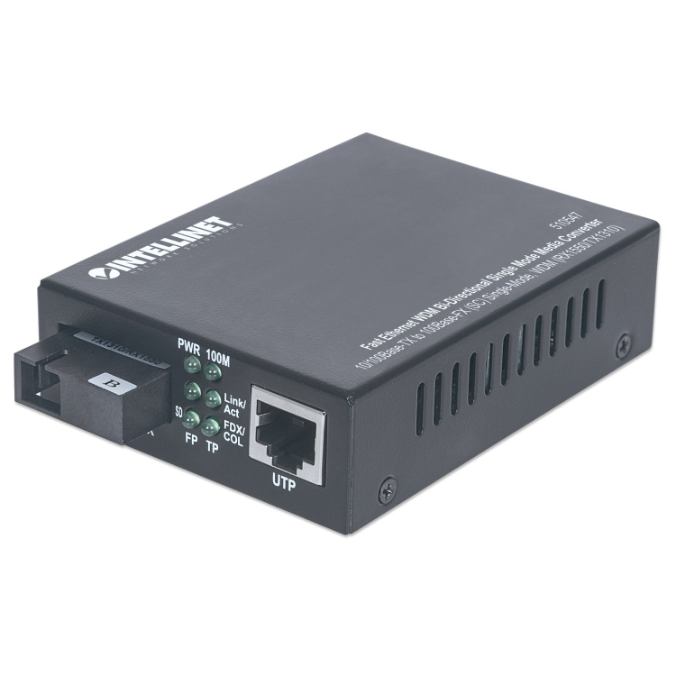 Intellinet Media Converter Singlemode Fast Ethernet WDM Bi-Directional ***Must be Used with 510530***