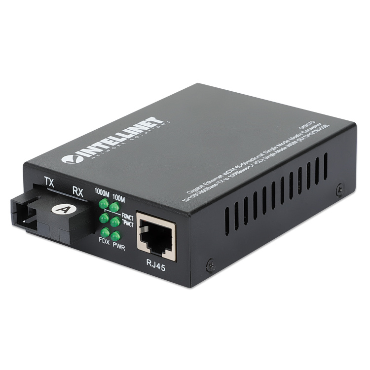 Intellinet Media Converter SC Singlemode Gigabit Ethernet WDM Bi-Directional