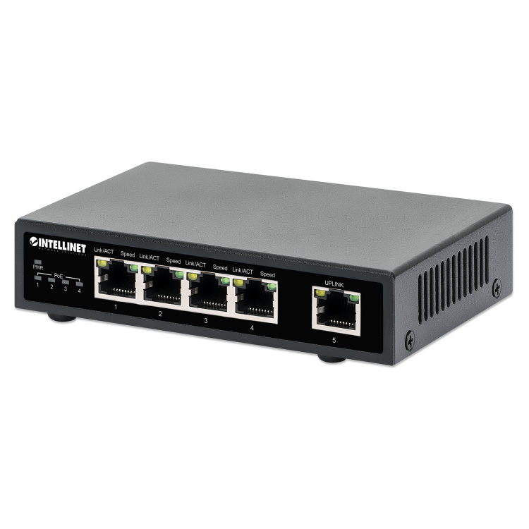 Intellinet 5-Port Gigabit POE+ Switch