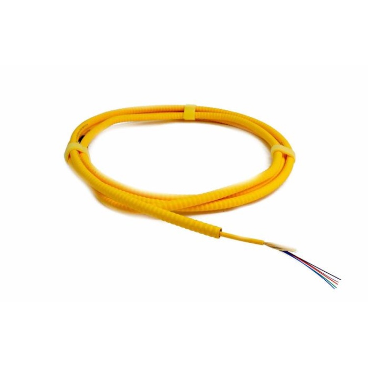 The Light Connection Fiber 6 Fiber Singlemode Indoor OFNP Tight Buffer Armored AIA | Yellow Jacket