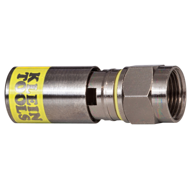 Klein Tools RG6/6Q Universal F-Type Compression Connectors | 50 Pack