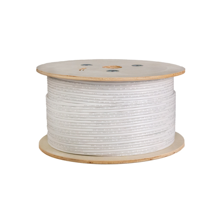 Vertical Cable 1000ft Cat6A Non-Shielded CMP (Plenum) | White