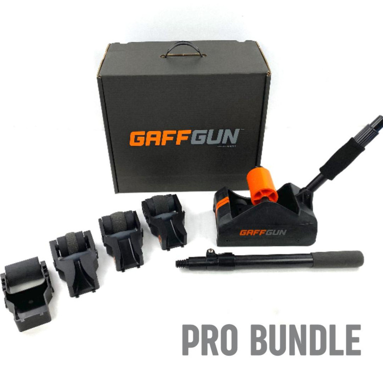 Bron Tapes Gaffgun Pro Bundle Gaffers Tape Dispenser with Floor Guides and Extension Handle