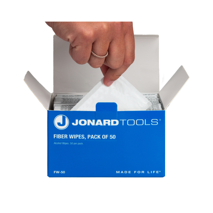 Jonard Tools 91% Alcohol Fiber Wipes | 50 Pack