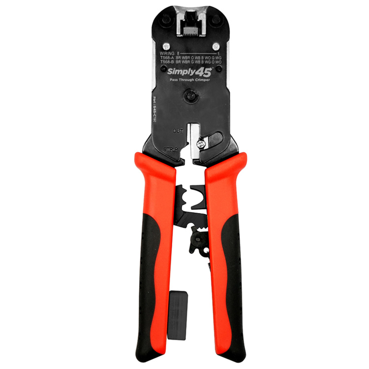 Simply45 ProSeries All-in-One RJ45 Crimp Tool | Pass-Through & Standard