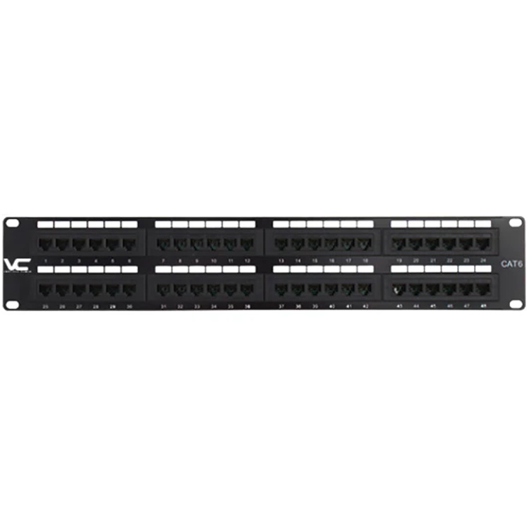 Vertical Cable 48 Port Cat6 2U Patch Panel