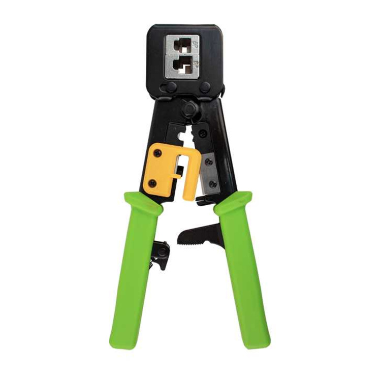 Vertical Cable Universal RJ45 Crimp Tool for Shielded Standard and Pass-Through Connectors
