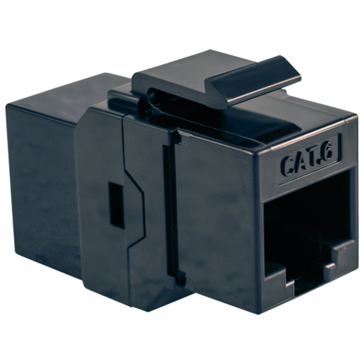 Vertical Cable Cat6 Keystone Coupler Jack | Black