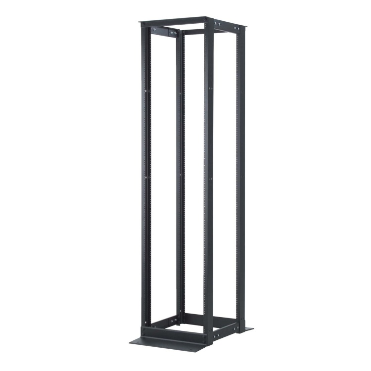 Ortronics 45U Dual-Sided 4-Post Adjustable Depth Floor Rack | Black