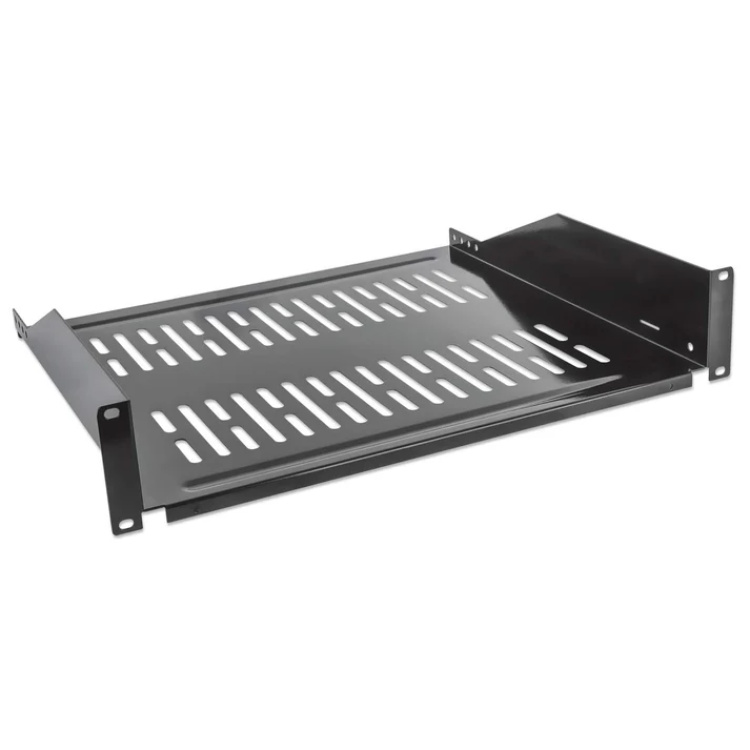 Intellinet 2U Vented Cantilever Rack Shelf | 15" Depth
